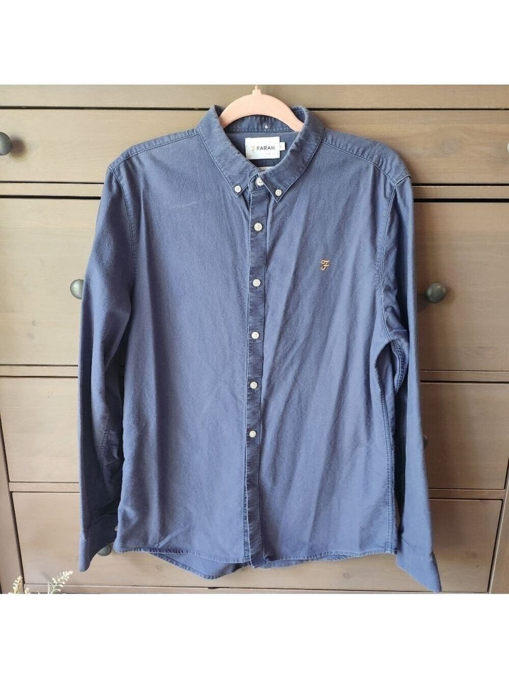 Farah Men's Blue  Button Down Shirt